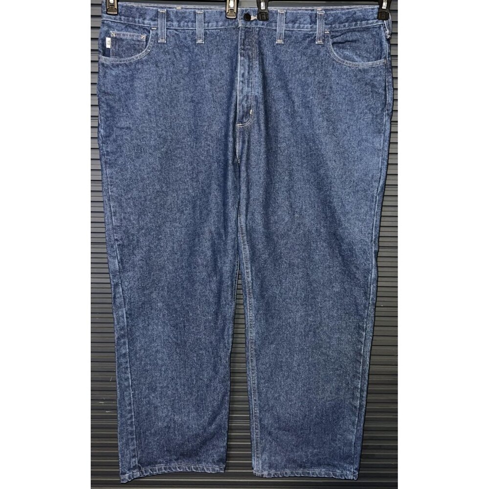 Carhartt FR Flame Resistant Jeans Mens 50x30 Blue Relaxed Fit Work FRB004 MOS - Picture 2 of 13